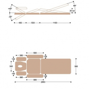 Массажный стол с двумя электроприводами F2E33
