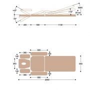 Массажный стол с двумя электроприводами F2E34