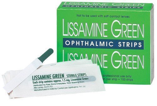 Тест-полоски офтальмологические Lissamine Green № 100, 100 шт.